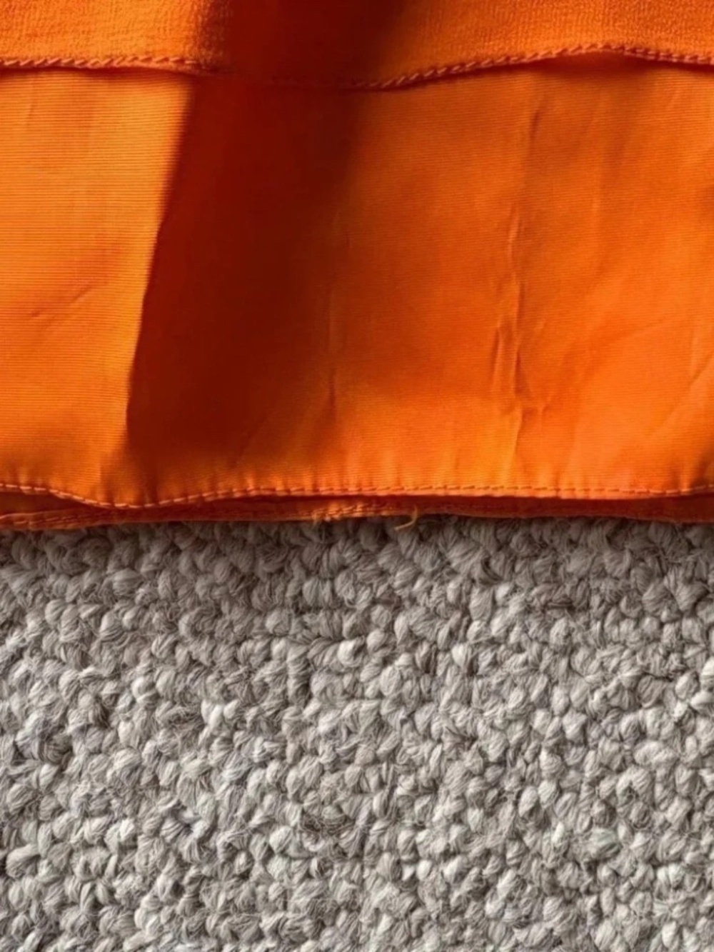 Vintage 70s Orange Prairie Maxi Dress Boho Cottagecore Lace Glam Ren Fair XS - Picture 11 of 16